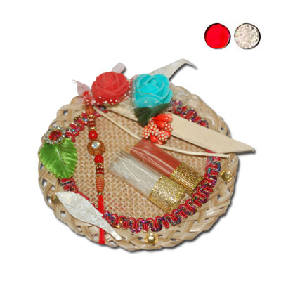 "Rakhi Thali - RT-2040 A -code 005 - Click here to View more details about this Product